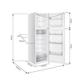 Réfrigérateur congélateur haut   - 247L - Total No Frost - Blanc - L54,5 cm x H167 cm