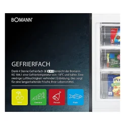 Réfrigérateur et congélateur 269L inox Bomann KG184-1-inox