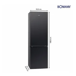Réfrigérateur et congélateur 269L noir Bomann KG184-1-noir