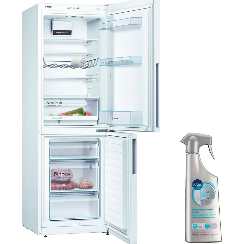 réfrigérateur frigo combiné blanc 289L froid brassé Eclairage LED BOSCH