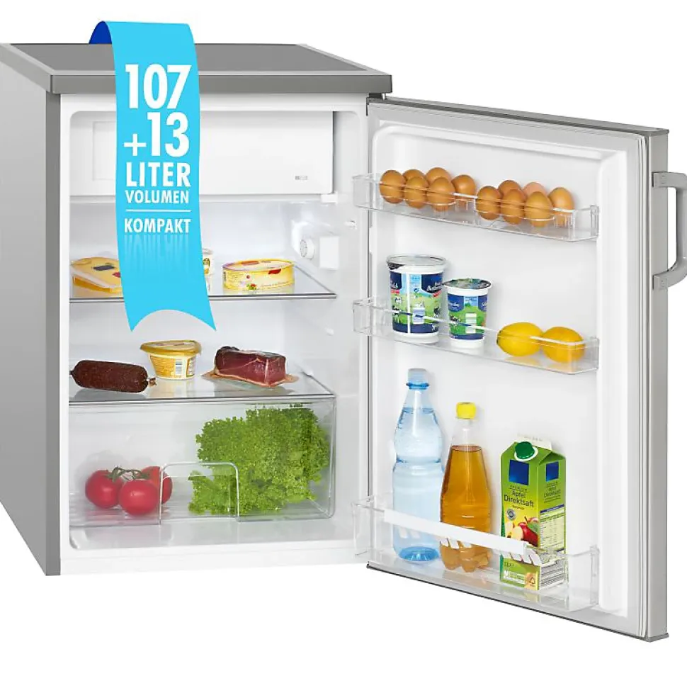 Réfrigérateur 120L Inox Bomann KS2194-1-Inox