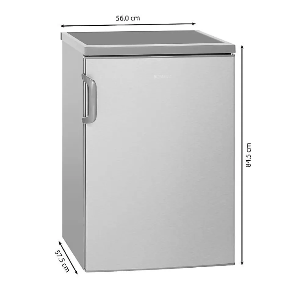 Réfrigérateur 120L Inox Bomann KS2194-1-Inox