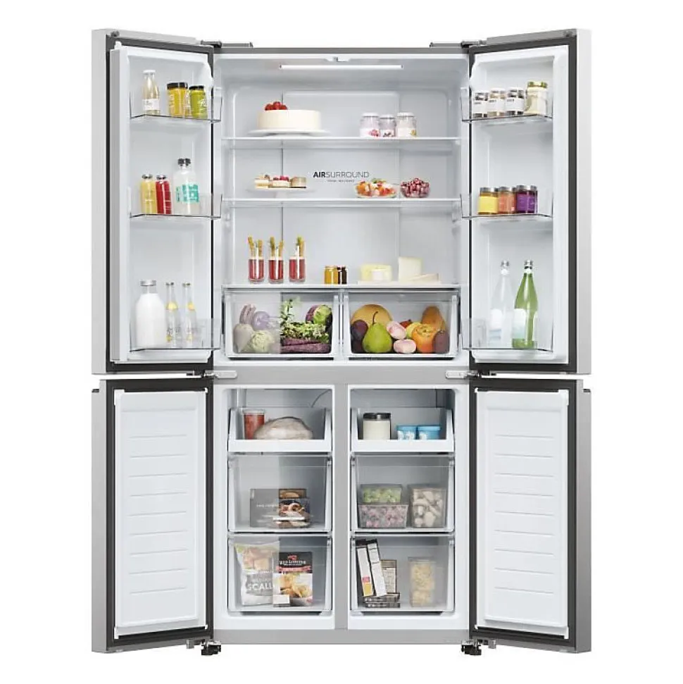 Réfrigérateur multi-portes - HAIER - HCR3818ENMM - Classe E - 467 L - 35 dB - 181,5 x 83,3 x 65 cm - Silver
