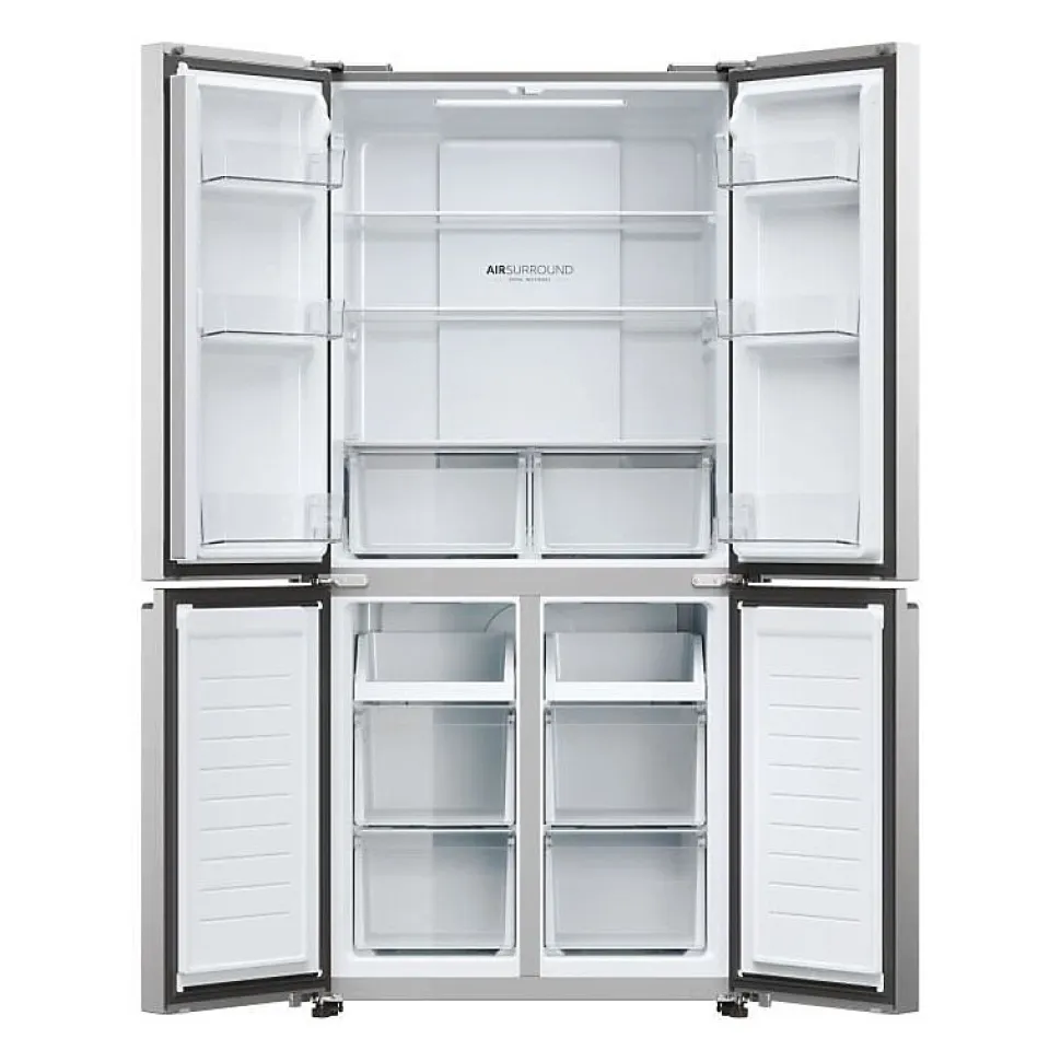 Réfrigérateur multi-portes - HAIER - HCR3818ENMM - Classe E - 467 L - 35 dB - 181,5 x 83,3 x 65 cm - Silver