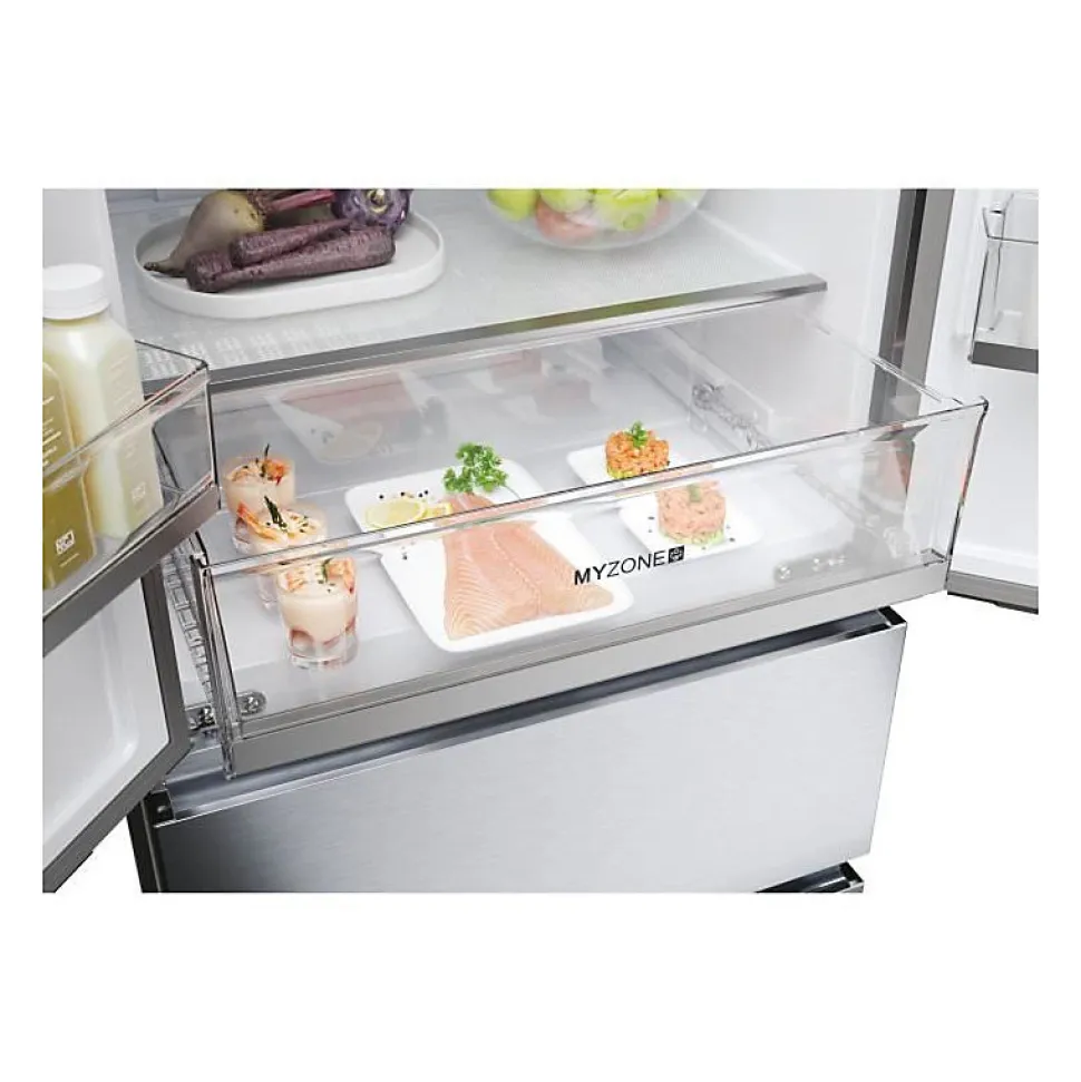 Réfrigérateur multi-portes - HAIER - FD 70 Series 3 HFR5719ENMG - Classe E - 446 L - 190 x 70 x 67,5 cm - Silver