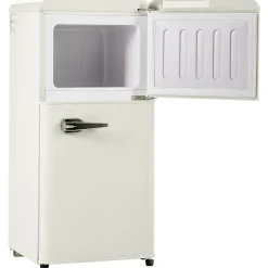 Réfrigérateur rétro. Réfrigérateur-congélateur combiné avec un volume total de 60 litres, un volume de congélateur de 22 litres