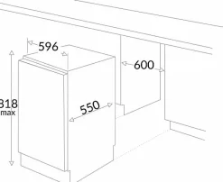 Réfrigérateur table top 59,6 cm 111 L Amica AB1112