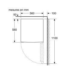 Réfrigérateur table top 56cm 120l blanc Bosch KTL15NWEB