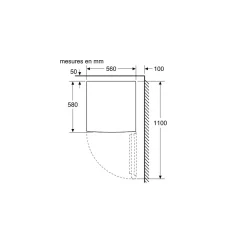 Réfrigérateur table top 56cm 134l blanc Bosch KTR15NWEB