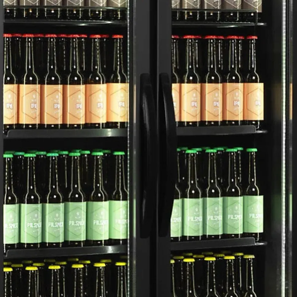 Réfrigérateur Vitré FS890H Couleur Noire - TEFCOLD