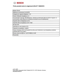 Réfrigérateurs 1 porte 248L Froid Statique BOSCH 55.8cm E, KIL 72 AFE 0