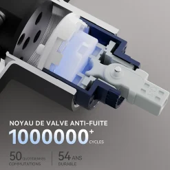 Robinet Cuisine avec Douchette Extractible, Mitigeur de Cuisine en Inox Mitigeur d'Évier avec 2 Modes de Sortie D'eau, Noir