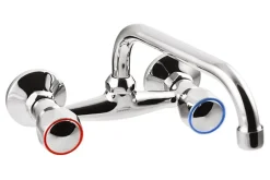 Robinet Cuisine Mitigeur Chrome Mural Bec De 25Cm