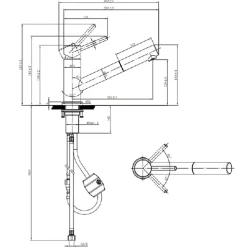 Robinet cuisine rabattable VILLEROY ET BOCH Como Shower window Inox + nettoyant