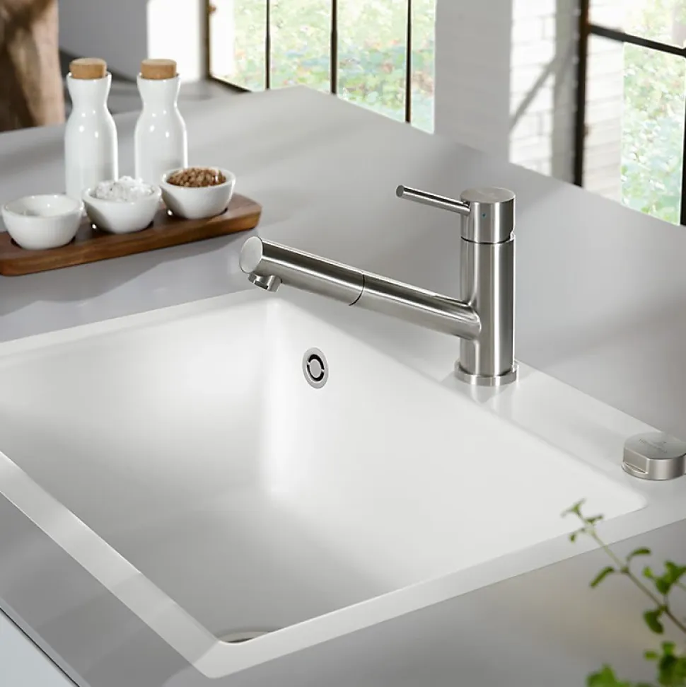 Robinet cuisine rabattable VILLEROY ET BOCH Como Shower window inox