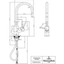 Robinet cuisine VILLEROY ET BOCH Umbrella flex bronze