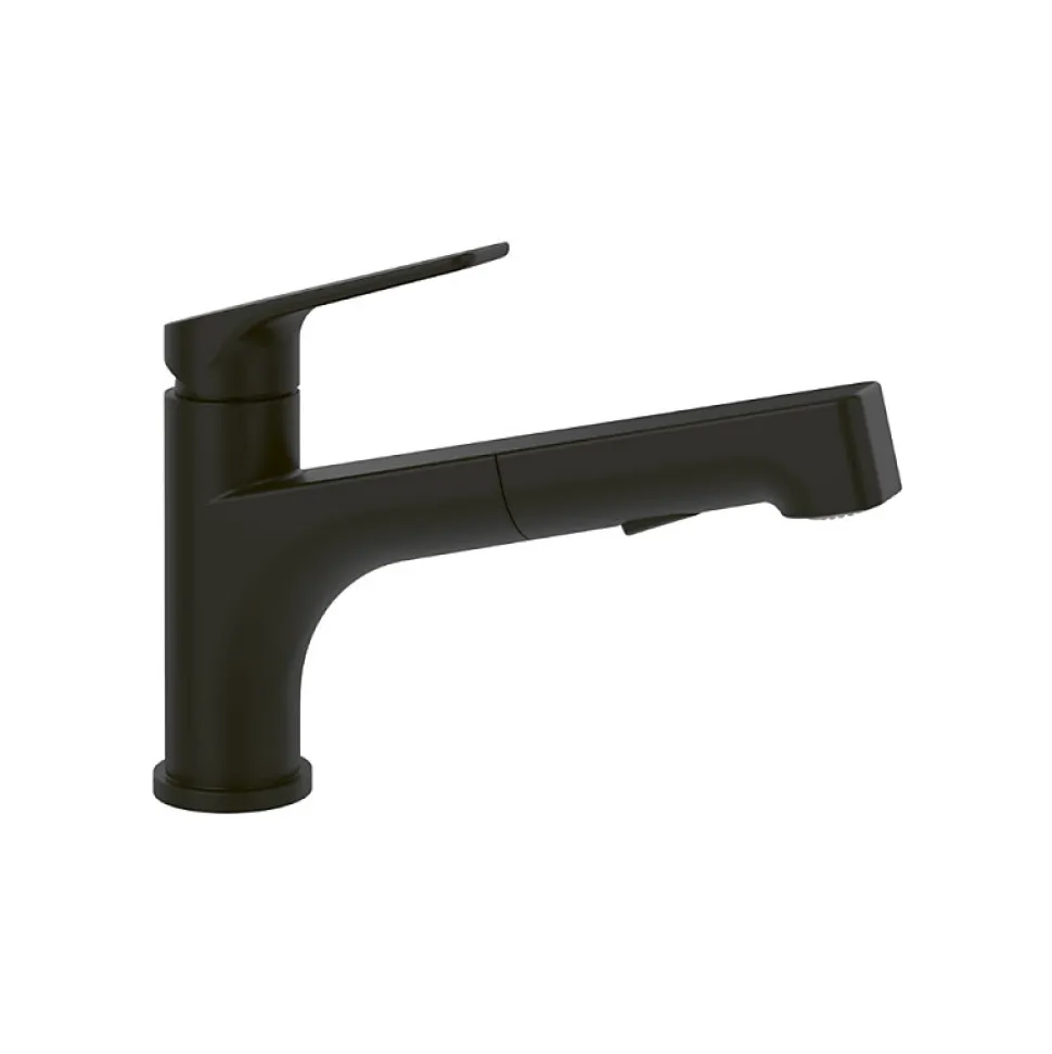 Robinet de cuisine avec douchette VILLEROY & BOCH Junis Shower Noir mat