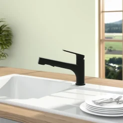 Robinet de cuisine avec douchette VILLEROY & BOCH Junis Shower Noir mat