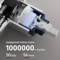 Robinet de Cuisine avec Douchette Extractible, Mitigeur Cuisine en Inox Mitigeur d'Évier avec 2 Modes de Sortie D'eau, Noir