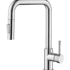 Robinet de Cuisine avec Douchette Extractible, Mitigeur Cuisine en Inox Mitigeur d'Évier avec 2 Modes de Sortie D'eau, Brossé
