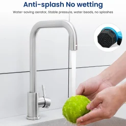 Robinet de Cuisine Brossé CECIPA Max Mitigeur Cuisine Robinet d'Évier de Cuisine à Levier Unique