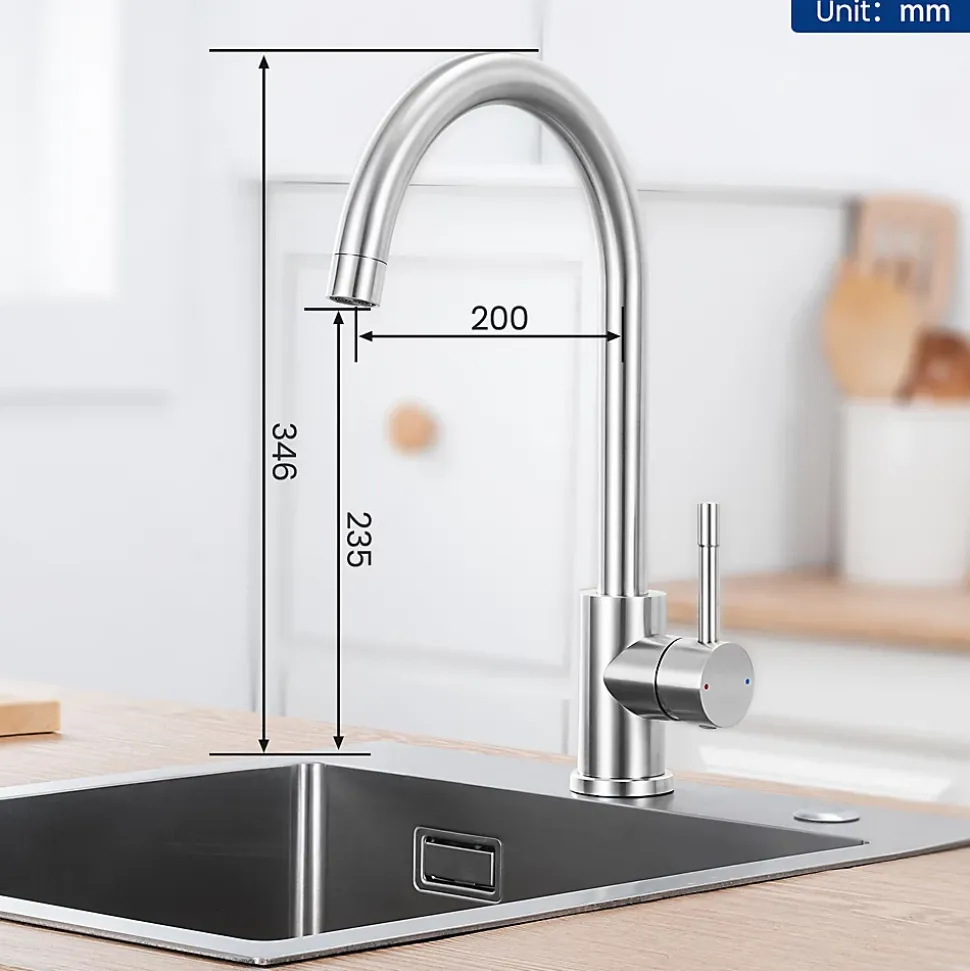 Robinet de Cuisine CECIPA Max Mitigeur Cuisine Robinet d'Évier de Cuisine à Levier Unique