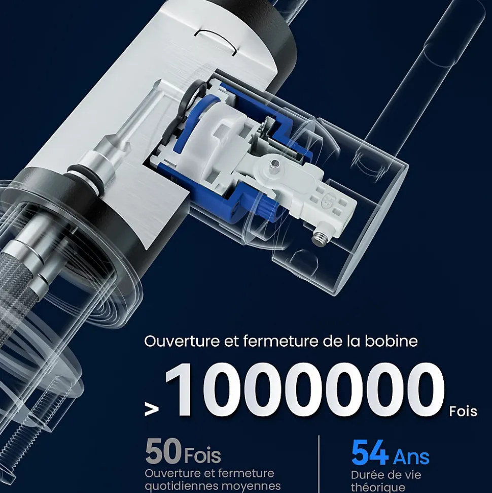 Robinet de Cuisine Cecipa Max Mitigeur Cuisine Noir Robinet d'Évier de Cuisine à Levier Unique