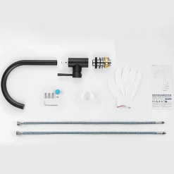 Robinet de Cuisine Cecipa Max Mitigeur Cuisine Noir Robinet d'Évier de Cuisine à Levier Unique