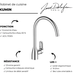 Robinet de cuisine JACOB DELAFON Kumin