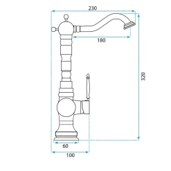 Robinet De Cuisine Rea Venice High Brown