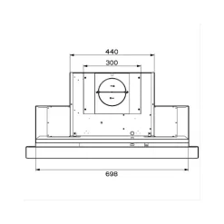 ROBLIN Hotte décorative 80 cm Camelia 800 verre 700 m3/h - 5629997