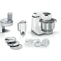 Robot patissier compact et multifonction KITCHEN MACHINE BOSCH Serie 2 - 700W - 3,8L - Blanc