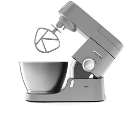 Robot pâtissier Chef KENWOOD KVC3100S - Bol Inox 4,6 L - Pétrin, fouet et batteur inclus - 1000 W