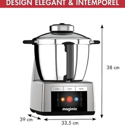 Robot Cuiseur Cook Expert - MAGIMIX - Chrome mat - Bol inox 3,5L - 1700W - 15 programmes - 18 vitesses