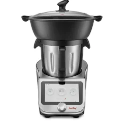 Robot cuiseur multifonctions connecté avec bol xl, balance intégrée et grand écran tactile +750 recettes Robby ROBICOOK XL