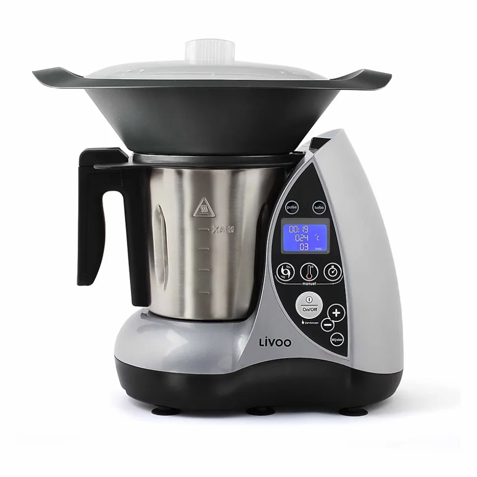 Robot culinaire chauffant 3l 1500w gris Livoo DOP142G