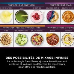 Robot Mixeur Ninja Detect Power 3-en-1 TB401EU - 1200W - 20 modes - Bol 2L - Gobelet 680ml - Noir