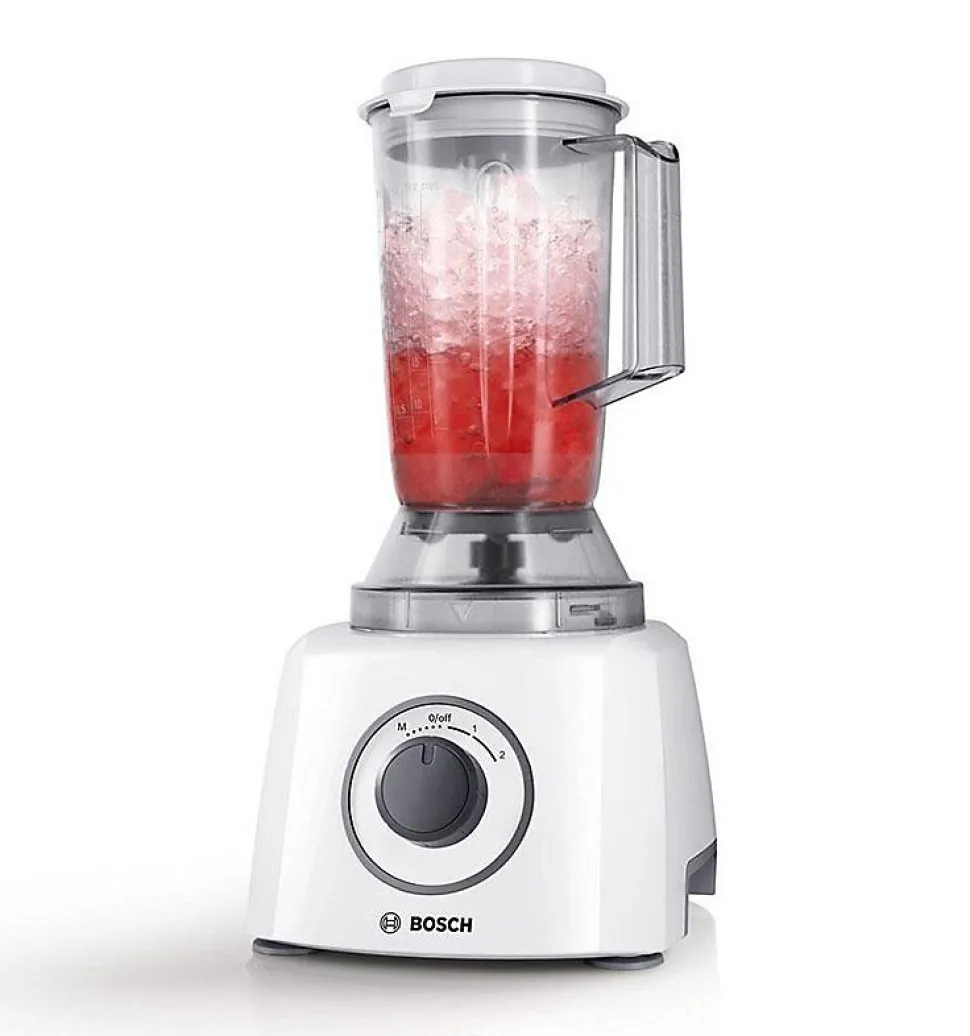 Robot multifonction BOSCH MultiTalent3 - Blanc - 800 W - 2 vitesses et pulse - Bol mélangeur 2,3 L - Bol mixeur 1 L - 2 disques