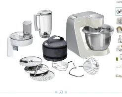 Robot multifonctions 3.9l 1000w gris/inox Bosch MUM58L20