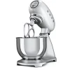 Robot patissier SMEG Gris métal 800W 4.8L 10 vitesses Accessoires inclus