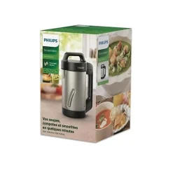 Robot PHILIPS - Blender chauffant - 1000W - bol 1.2 L - Soup Maker - inox/noir - HR2203.80