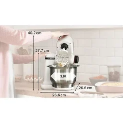 Robot pâtissier - BOSCH - MUMS2EW00E Serie 2 - 700 W - 4 vitesses - Blanc