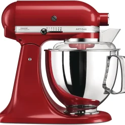 Robot pâtissier multifonction à tête inclinable 4.8l 300w rouge empire Kitchenaid 5KSM175PSEER artisan