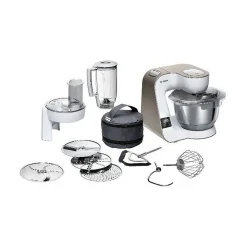 Robot pâtissier multifonction 3.9l 1000w blanc/champagne Bosch MUM5XW20 mum5 creationline