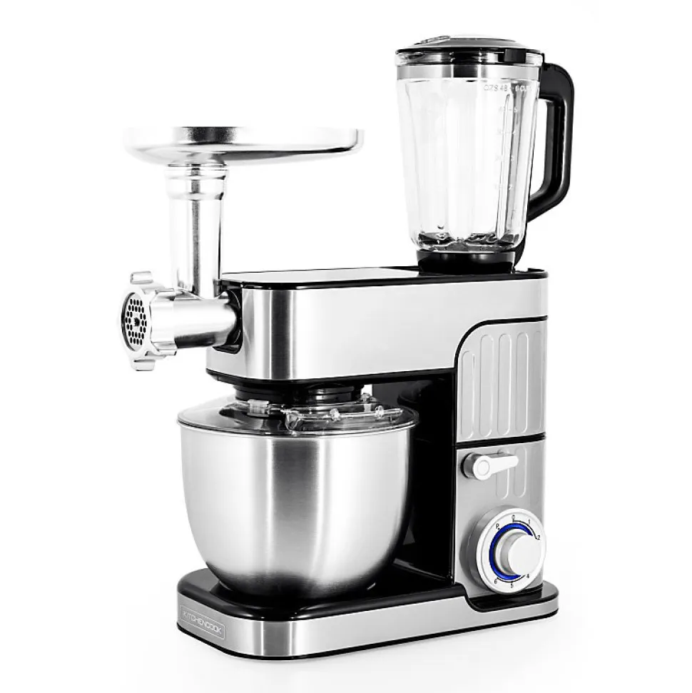 Robot Pétrin Inox 5.5l Avec Hachoir Antara Pro Kitchencook Gris