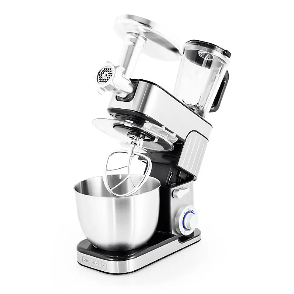 Robot Pétrin Inox 5.5l Avec Hachoir Antara Pro Kitchencook Gris