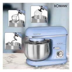 Robot pétrin multifonction 5L 1100W Bomann KM 6030 CB Bleu
