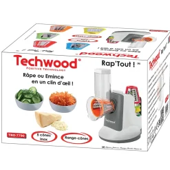 Robot Rap'Tout Hâchoir electrique - Techwood TRO-7790 - Puissance 150 W - Coloris Blanc