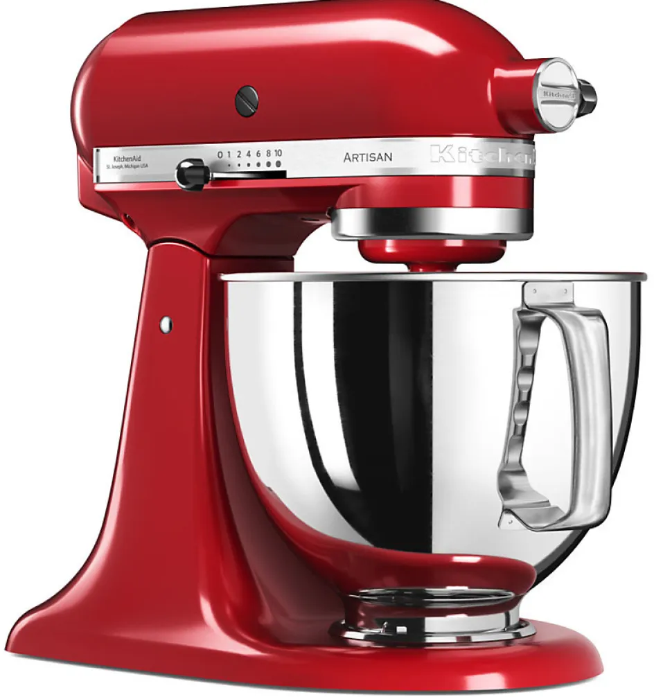 Robot sur socle 4,83l 300w rouge empire Kitchenaid 5KSM125EER artisan
