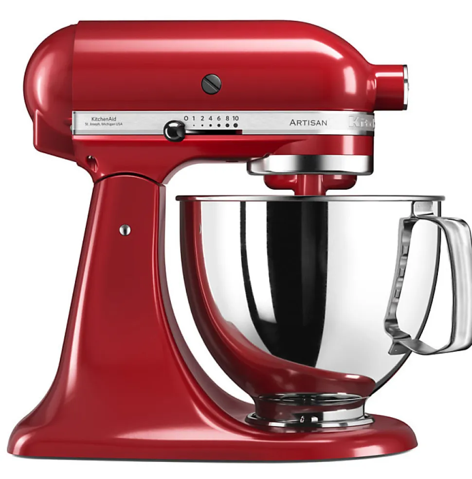 Robot sur socle 4,83l 300w rouge empire Kitchenaid 5KSM125EER artisan